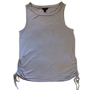 Simply Vera Wang Purple Gray Ruched Sleeveless Shirt Size XS Minimalist‎ Boho